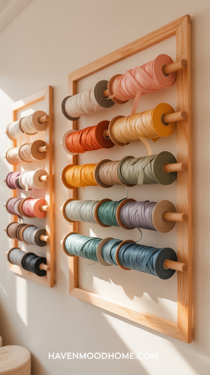 30 Ribbon Organizing Ideas for a Tangle-Free Craft Station